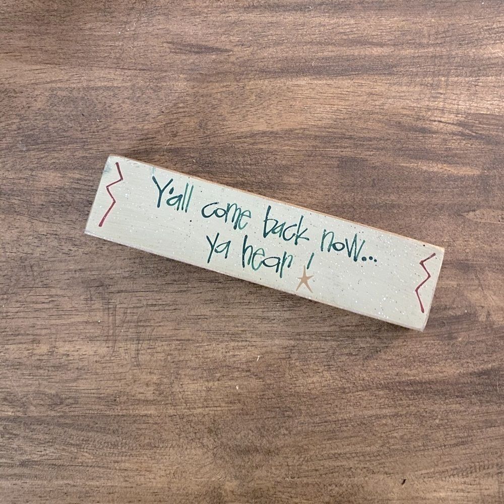 Farmhouse tray sign - Y’all come back
